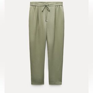 Zara green draw string  pants worn once bought Zara Roma